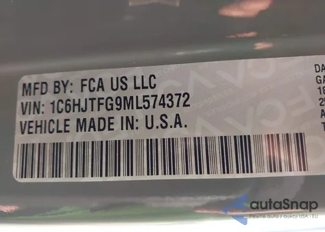 2021 Jeep Gladiator Overland 4X4 from USA, damaged, VIN 1C6HJTFG9ML574372